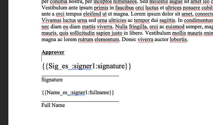 Adobe Sign Text Tags allow you to identify where signatures need to be placed on the document.