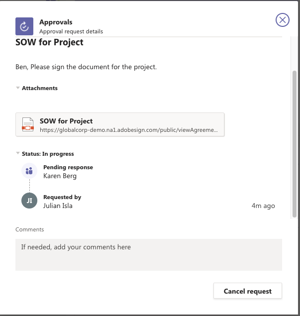 Approval Details dialog allows you to see where the bottlenecks on your approvals.
