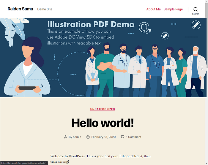 In-Line mode allows you to embed a PDF inline within your webpage.