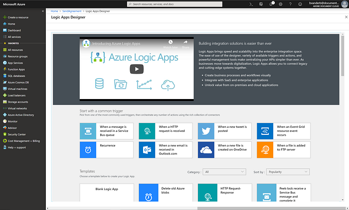 Creating a Logic App is very similar to creating a flow in Microsoft Power Automate.