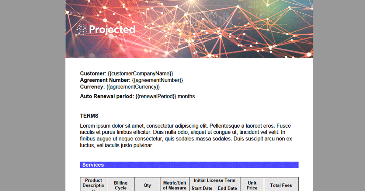 Text data can replace tags in documents when it is generated.